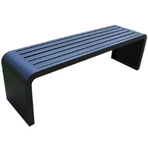 generic modern outdoor benches weatherproof backless front porch bench metal garden benches for outdoors sturdy steel frame patio benches for outdoors, backyard, lawn(black,100cm(39.37in))