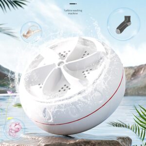 Portable Mini Washing Machine Ultrasonic Turbo Portable Washer with USB for Home Business Travel College House RV Apartment Turbo Washing Machine Cleaning Socks Underwear and Dishes 2024 NEW