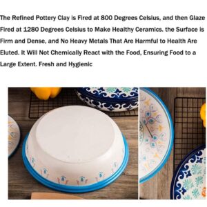 Ceramic Cooking Pot Moroccan Tagine Pot Ceramic Micro Pressure Cooker Handmade Underglaze Casserole Suitable for Oven Microwave Dishwasher Disinfection Cabinet