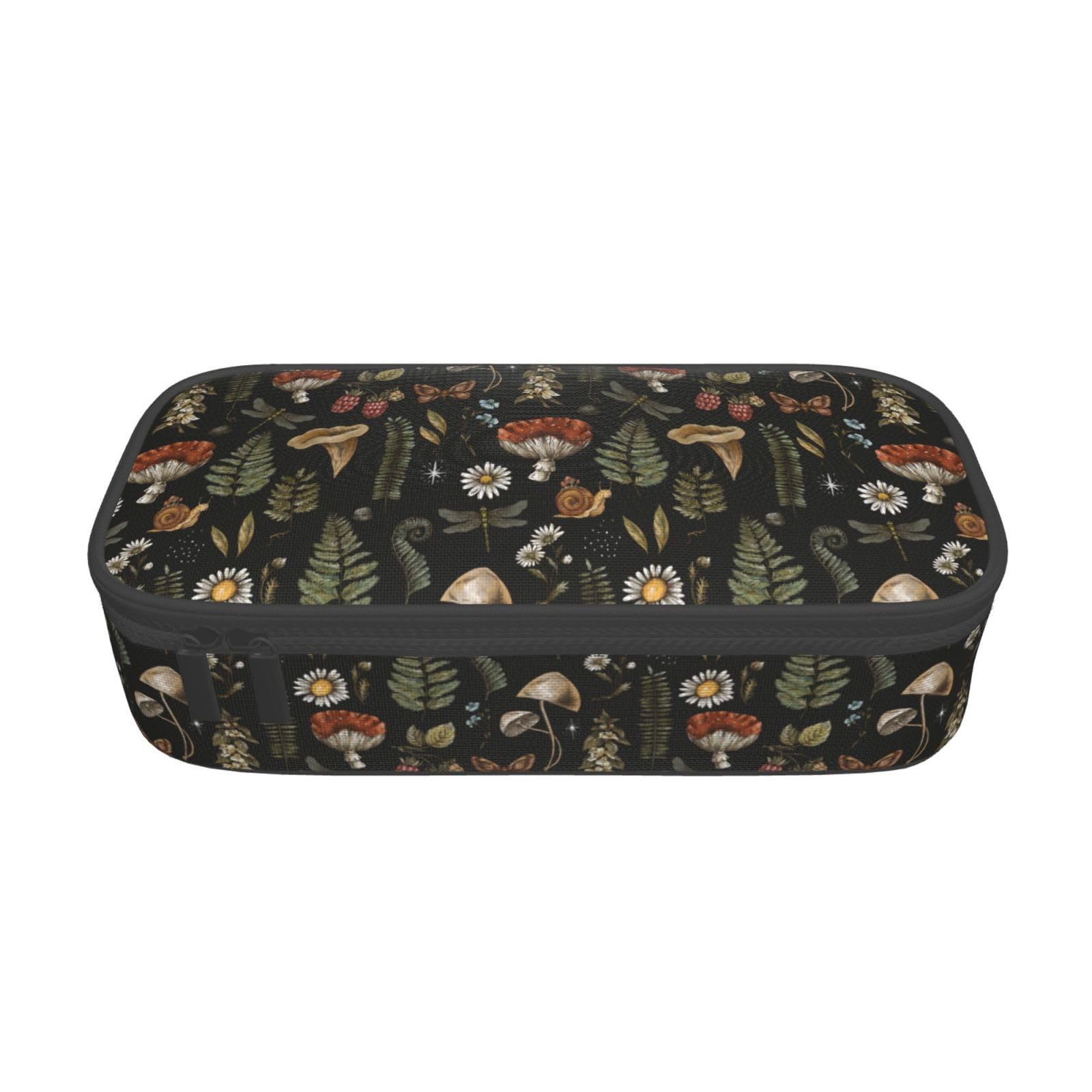 GVGOAGL Vintage Mushroom Witchcraft Pencil Case Organizer Big Capacity Pencil Pouch Stationery With Zipper School Supplies Pencil Bag For Girls Boys Office