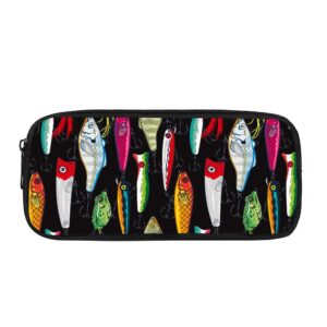 ouhene fishing lures pencil case for men women,large capacity pencil box for boys girls,pencil case pouch with zipper for school work travel