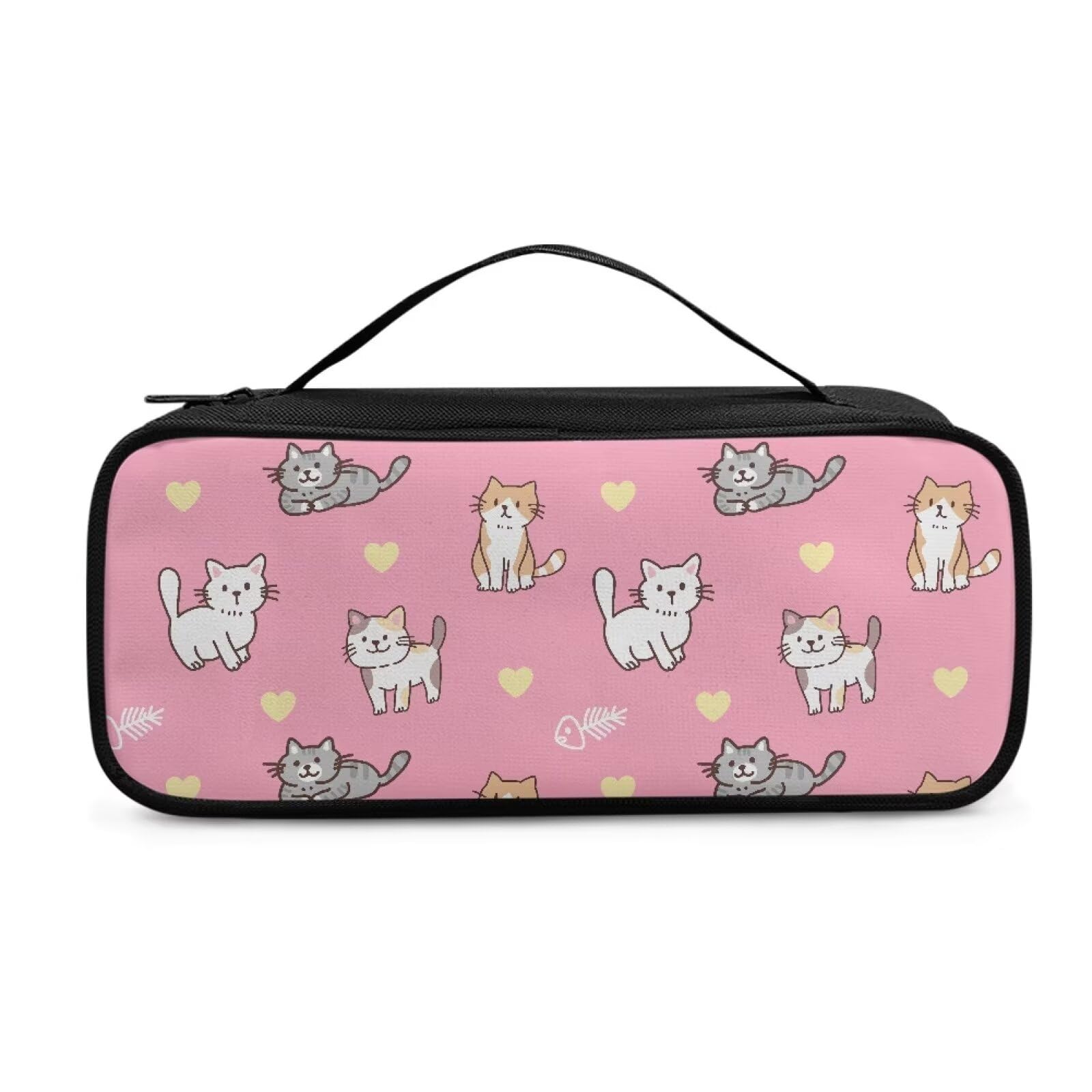 Gomyblomy Cute Cat Print Stethoscope Storage Bag Compatible with Classic III Monitoring/Lightweight II S.E, Extra Room for Penlight, Scissors and other Nurse Accessories