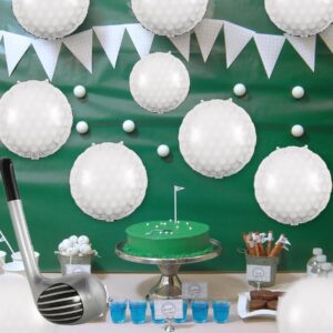 8 PCS Golf Balloons Golf Themed Party Decorations,2 Pcs Inflatable Golf Club 6 Pcs 18'' Huge Golf Ball Balloons,Party Accessory,Foil Mylar Golf Ball Balloons For Birthday Sports Graduation Party