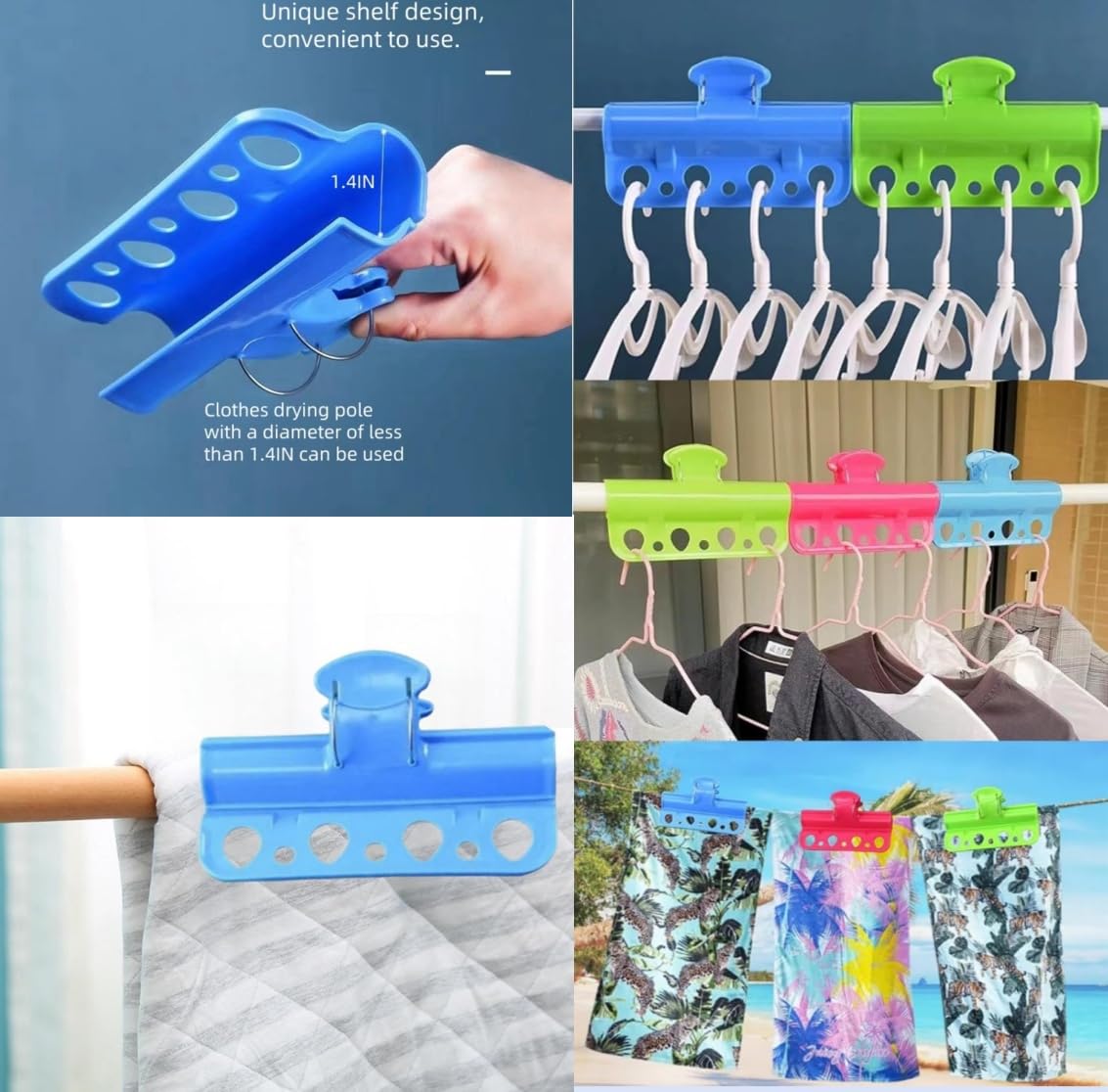 12Pcs Beach Towel Clips and 2Pcs Windproof Clothes Clips,Plastic Chair Clips Towel Holder Large Quilt Pegs Clamps