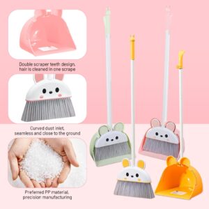 Generic Premium Long Reach Broom and Dustpan Set for Home Cleaning, Pink, 25cmx5cmx91cm