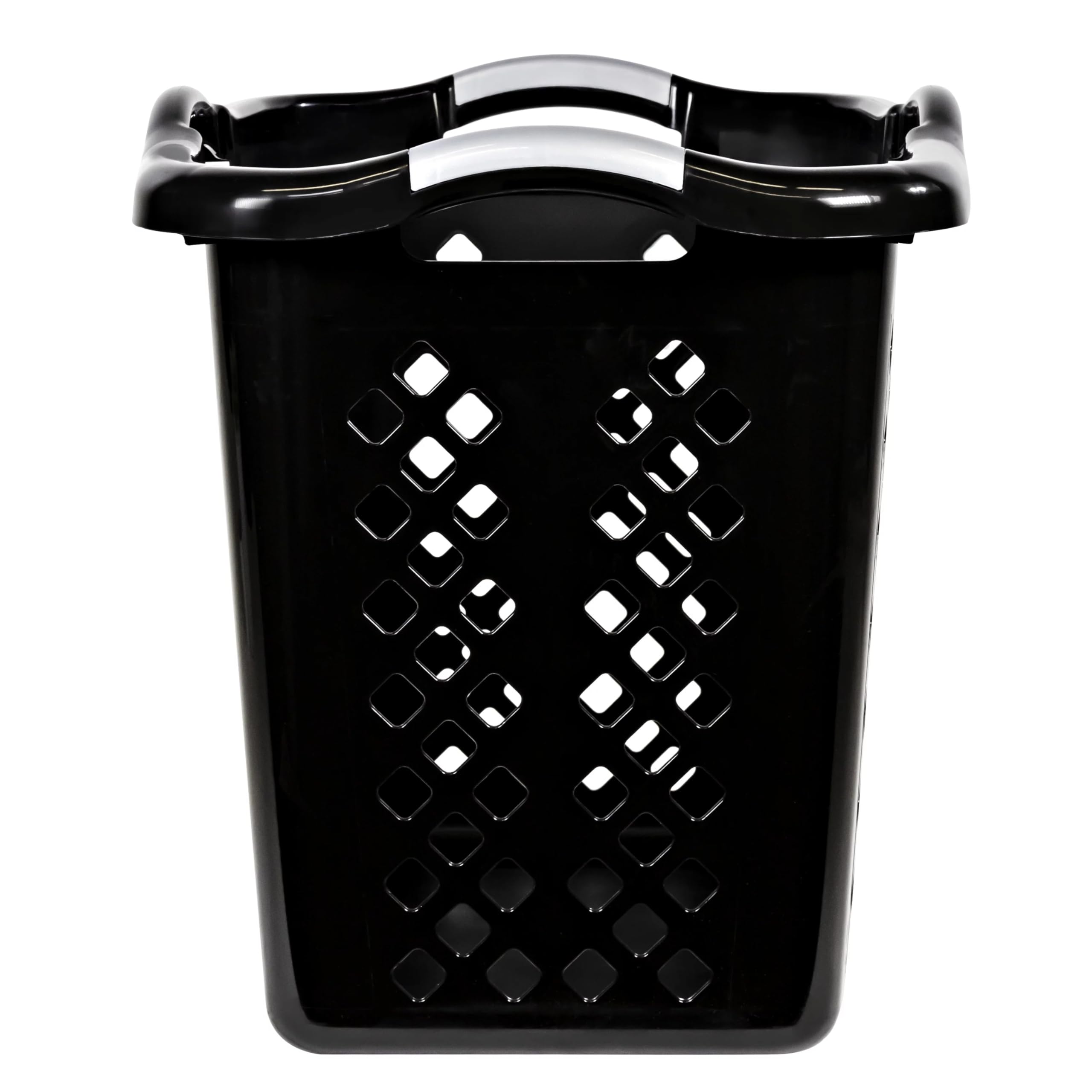 YLMZA 2 Pack Best Lamper Laundry Basket 2 Bushel, Black/Silver