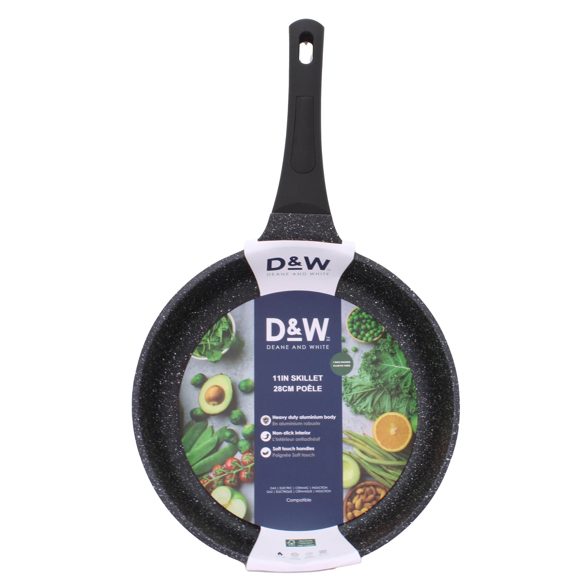 Generic D&W Premium Nonstick Skillet and Fry Pan, Deane White Cookware - 8 inch, 9.5 inch & 11 inch - Skillets, Sauce Pans, Pots & Frying Pan (11"" Black Handle)