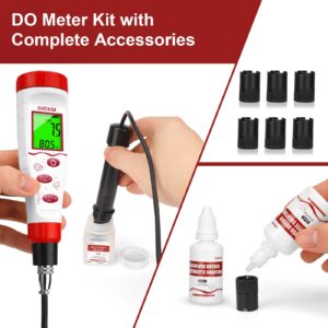 Digital Dissolved Oxygen Meter, GIDIGI Dissolved Oxygen Tester with ATC, DO Meter with 9.84ft DO Probe Cable, Dissolved Oxygen Test Kit for Aquarium, Ponds, Fish Tank Range 0.0‑40.0 Mg/L