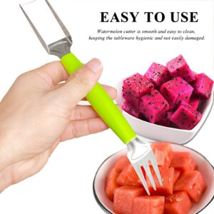 EKMBDLANCH Watermelon Cutter, Watermelon Fork Watermelon Cutter Slicer Tool Dual Head Fruit Forks Slicer, 2-in-1 Stainless Steel Fruit Cutter for Kitchen Party Gadget