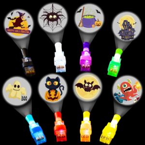 halloween party favors for kids, 40pcs light up finger lights halloween goodie bag fillers, non candy halloween treats glow in the dark halloween toys bulk for pinata stuffers, classroom prizes gifts