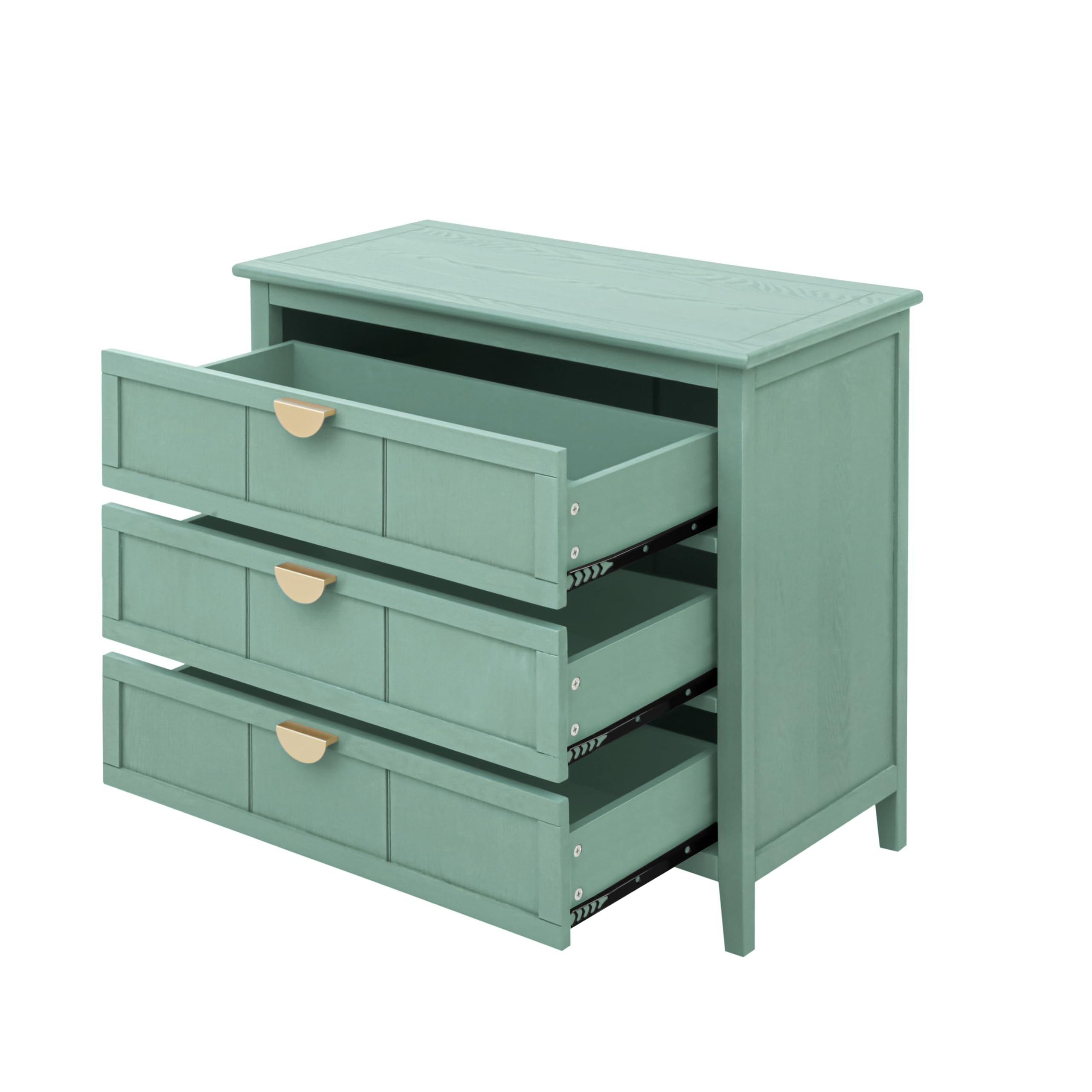 Aisurun Nightstand Dresser Bedside Table End Table Storage Chest Storage Cabinet with 3 Drawers for Bedroom Living Room Hallway Entryway Study (Light Green(3 Drawers))