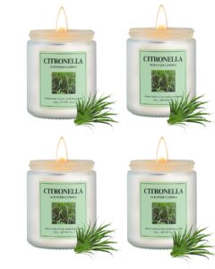 gitrang 4 pack citronella candle set, 30 oz 200 hour home aromatherapy jar candles, long lasting aromatherapy candles for bedrooms yoga rooms lounges gardens patios balconies and camping