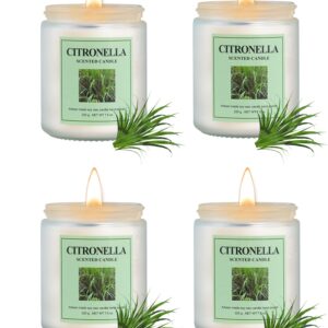 GITRANG 4 Pack Citronella Candle Set, 30 oz 200 Hour Home Aromatherapy Jar Candles, Long Lasting Aromatherapy Candles for Bedrooms Yoga Rooms Lounges Gardens Patios Balconies and Camping