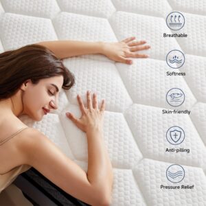 Uapev Full Mattress,12inch Thickness Mattress in A Box,Memory Foam Hybrid Mattress,with Individual Pocket Spring for Motion Isolation & Silent Sleep,Pressure Relief,Plush Texture.