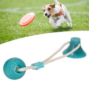 JOROBURO Suction Cup Dog Tug Toy, Teeth Cleaning Chewing Interactive Puppy Pull Toy for Yard Home, Rope Dog Toys Interactive Dog Toys for Small Medium Dogs(Green Ball Shape)