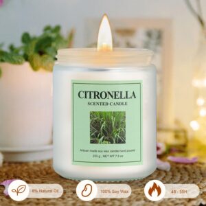 GITRANG 4 Pack Citronella Candle Set, 30 oz 200 Hour Home Aromatherapy Jar Candles, Long Lasting Aromatherapy Candles for Bedrooms Yoga Rooms Lounges Gardens Patios Balconies and Camping