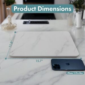 Quick Drying 30s Water Absorbing Stone Tray For Sink, Stone Dish Drying Mat For Kitchen Counter, Diatomaceous Earth Stone Drying Pad, Non Slip Kitchen Mat For Dishes, Marble Pattern, 11.8 X 15.7 Inch