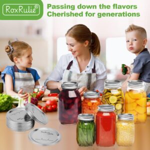 RoxRulie 156PCS Canning lids Regular Mouth(2.76in/70mm), Upgraded Leak-Proof Mason Jar Lids for Ball/Kerr Jars, Split-Type Lid with Perfect Airtight Seal, Canning Jars Lids, Food Grade Material