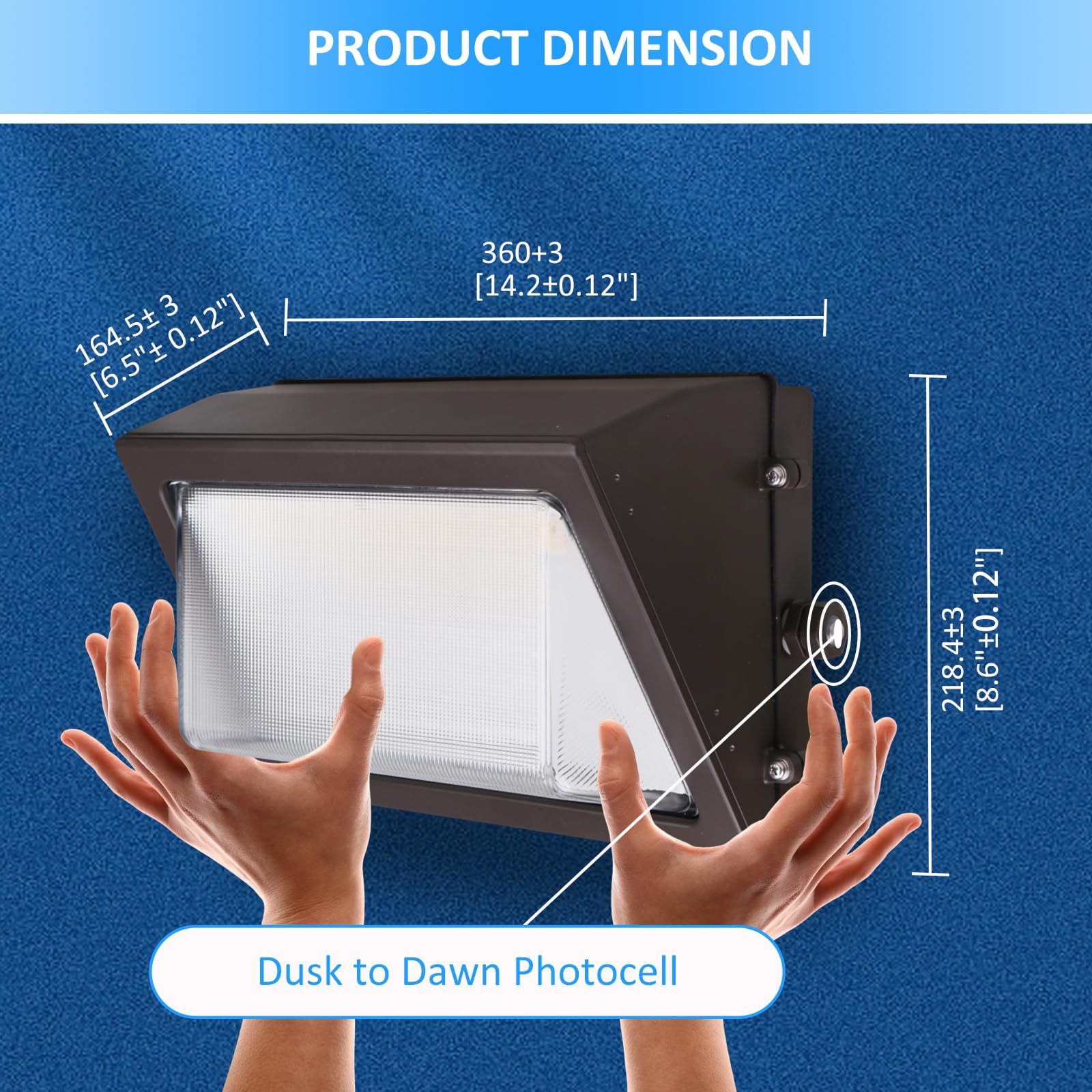 80W LED Emergency Wall Pack with Battery Backup 80/60/40W - 4K/5K/5.7K - 120 Mins Emergency Back up- Commercial Grade Outdoor Light, 11000 LMS, Warehouses, Parking, Building Exteriors