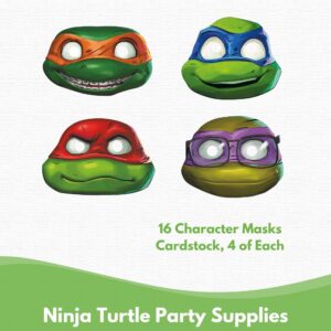 Ninja Turtle Party Decorations - 16 Guests - Ninja Turtle Plates and Napkins, Tablecloth, Banner, Teenage Mutant Ninja Turtles Party Supplies, Checklist - TMNT Mutant Mayhem Movie