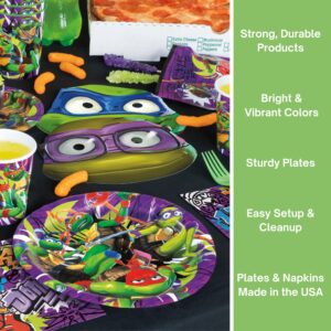 Ninja Turtle Party Decorations - 16 Guests - Ninja Turtle Plates and Napkins, Tablecloth, Banner, Teenage Mutant Ninja Turtles Party Supplies, Checklist - TMNT Mutant Mayhem Movie