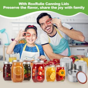 RoxRulie 156PCS Canning lids Regular Mouth(2.76in/70mm), Upgraded Leak-Proof Mason Jar Lids for Ball/Kerr Jars, Split-Type Lid with Perfect Airtight Seal, Canning Jars Lids, Food Grade Material