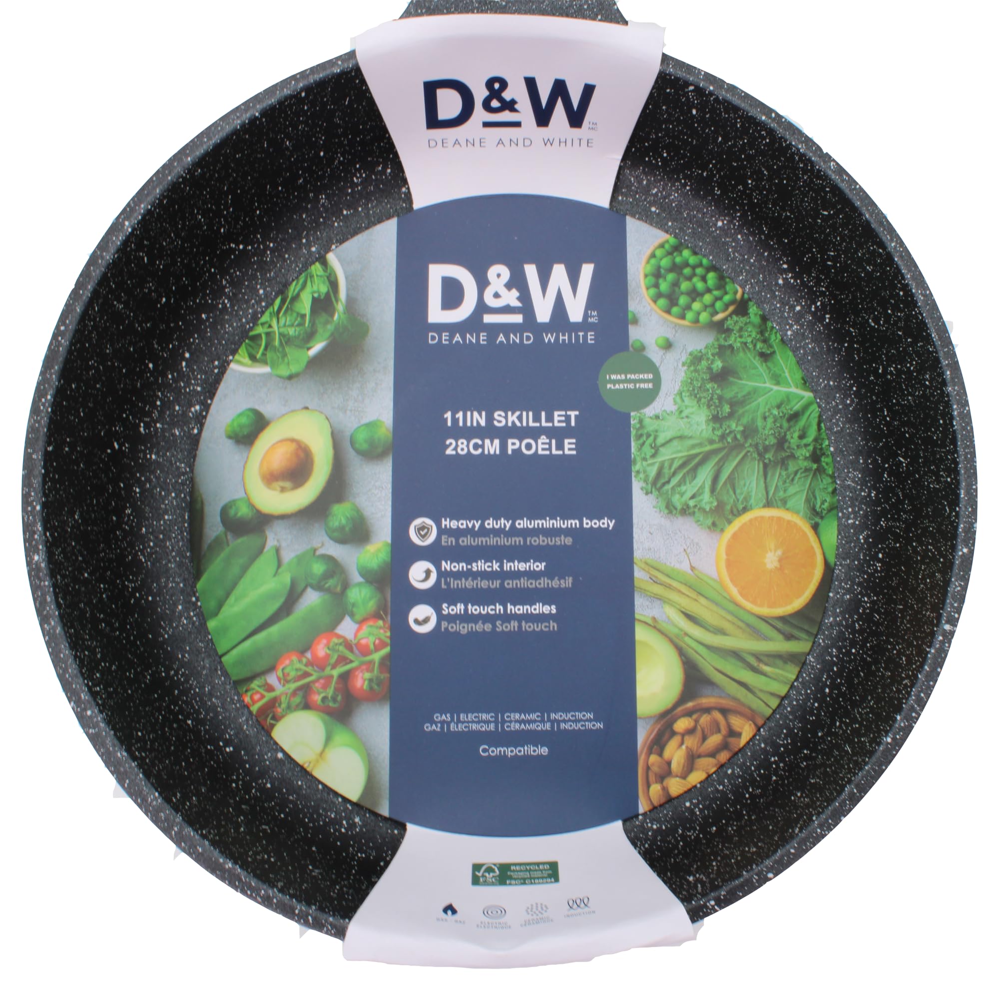 Generic D&W Premium Nonstick Skillet and Fry Pan, Deane White Cookware - 8 inch, 9.5 inch & 11 inch - Skillets, Sauce Pans, Pots & Frying Pan (11"" Black Handle)