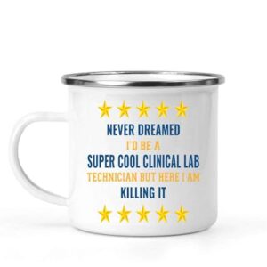 Gift Design Idea Clinical Laboratory Technician Gift for Medical Professionals 12 Oz White Stainless Steel Camping Mug