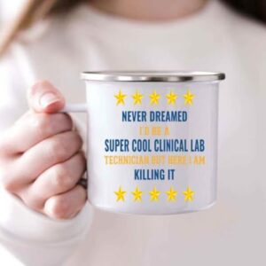 Gift Design Idea Clinical Laboratory Technician Gift for Medical Professionals 12 Oz White Stainless Steel Camping Mug