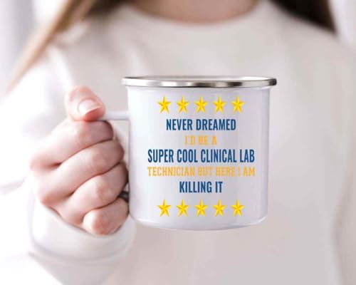 Gift Design Idea Clinical Laboratory Technician Gift for Medical Professionals 12 Oz White Stainless Steel Camping Mug