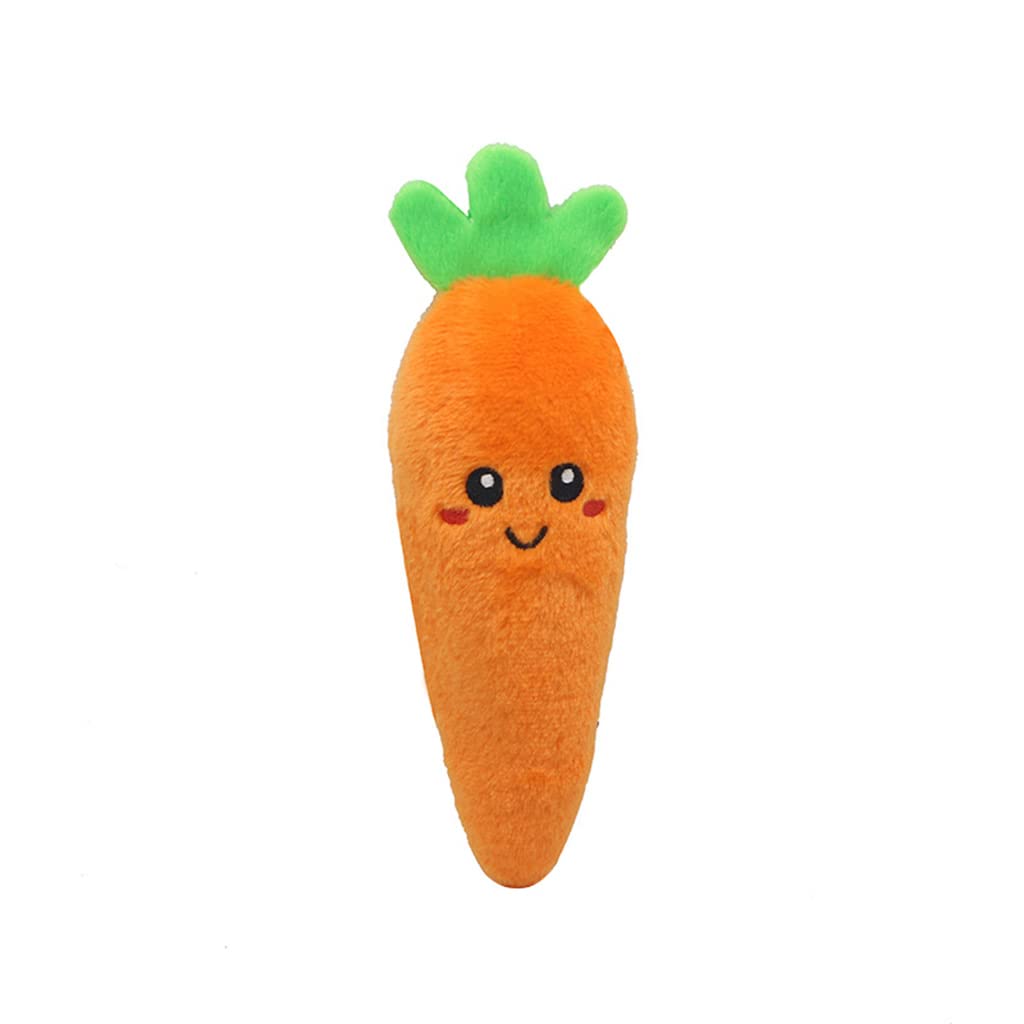 jojobasec Vegetable Plush Shape Puppy Pet for Play Chew Home Puppy Dog Owner for Puppy Breed Reducing Boredom P, carrot