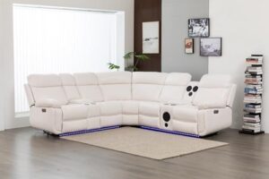 kingway s-1880 sectional, white