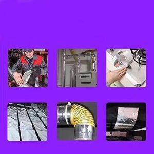 Premium Aluminum Foil Tape 2 Inches Wide, 66 Feet Long and 3.9mil Thick,Perfect for Sealing & Patching Hot and Cold HVAC, Pipe, Insulation Home and Multifunctional Silver Metal Tape