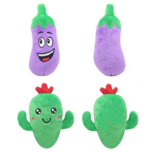 jojobasec Vegetable Plush Shape Puppy Pet for Play Chew Home Puppy Dog Owner for Puppy Breed Reducing Boredom P, carrot