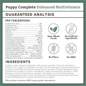 Wholistic Pet Organics Puppy Vitamins - 8 Oz - Coat Support Powder for Dogs, Dog Itching Skin Relief Powder, Skin and Coat Supplement with Omega 3