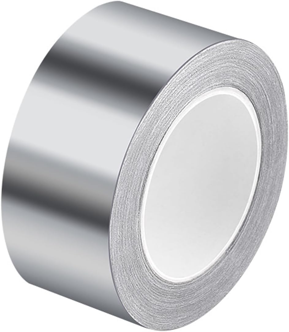 Premium Aluminum Foil Tape 2 Inches Wide, 66 Feet Long and 3.9mil Thick,Perfect for Sealing & Patching Hot and Cold HVAC, Pipe, Insulation Home and Multifunctional Silver Metal Tape