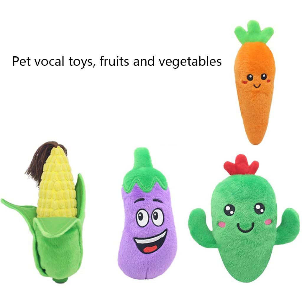 jojobasec Vegetable Plush Shape Puppy Pet for Play Chew Home Puppy Dog Owner for Puppy Breed Reducing Boredom P, carrot