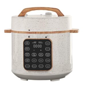 Generic The Pioneer 2 Woman 6 Qt Pressure Cooker,Linen Speckle,Wood Grain, Blinking Display, Touch Control