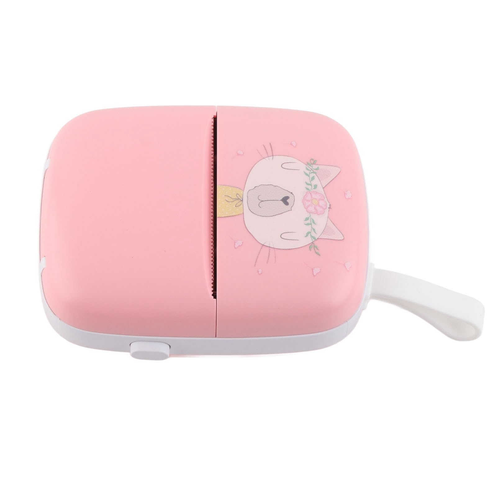 Mini Thermal Printer, Sticker Printer Connection Portable 200dpi Resolution Lightweight for Students (Pink)