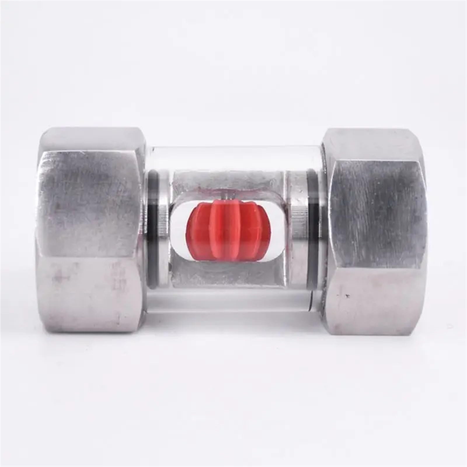 1/4" 3/8" 1/2" 3/4" 1" BSPT Female in-Line 304 Stainless Steel Window Sight Flow Indicator with Impeller Hydraulic Oil Water(1/4")