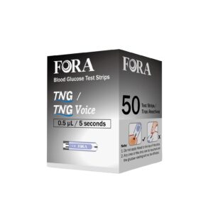 FORA TN'G Voice Blood Glucose Strips (50 Count/Vial, NOT Compatible with FORA 6 Connect/Test N'GO Advance Voice Meter) (1)