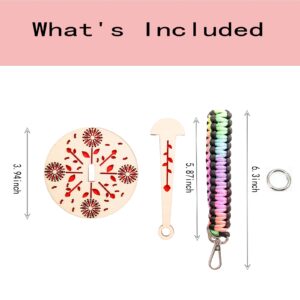 Wrist Yarn Holder,Portable Yarn Spinner for Crocheting, Yarn Ball Stand, Wood Yarn Storage with Paracords Wristband for Knitting Crocheting Lover