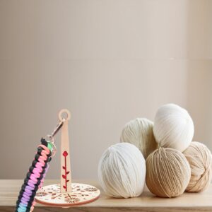 Wrist Yarn Holder,Portable Yarn Spinner for Crocheting, Yarn Ball Stand, Wood Yarn Storage with Paracords Wristband for Knitting Crocheting Lover