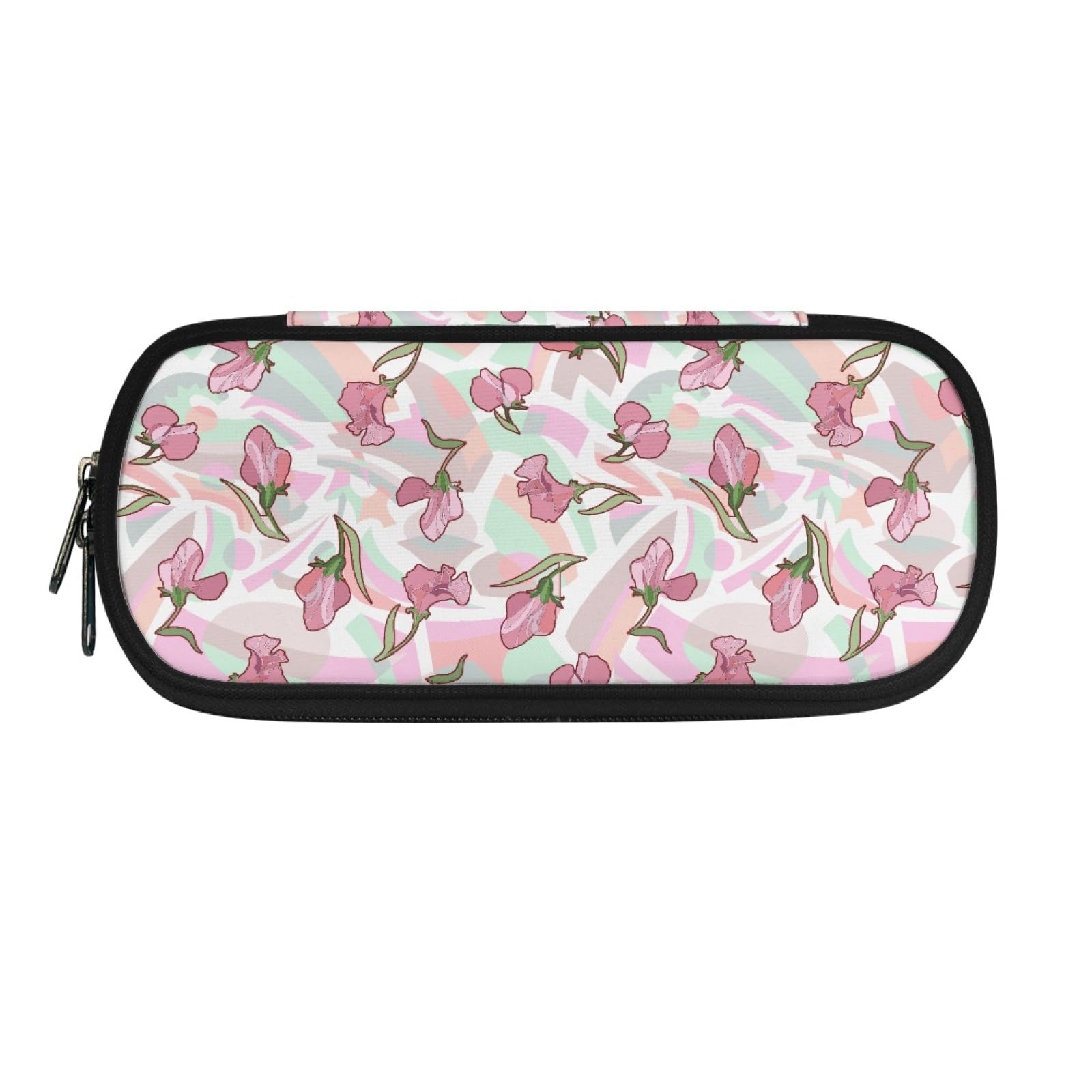 PAIOFNHU Cute Pencil Case Flower Aesthetic Pen Pouch Large Pencil Bag with Zipper School Supplies for Teen and Adult Girls