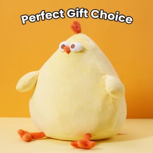 MINISO 12.2" Dundun Series Chubby Chicken Plush Toy Stuffed Animals Soft and Adorable Throw Pillow Doll Toy for Boys Girls