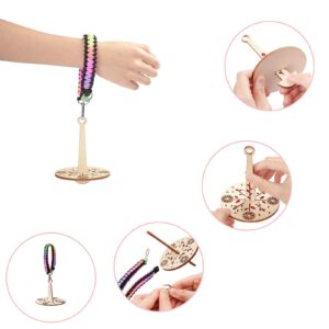 Wrist Yarn Holder,Portable Yarn Spinner for Crocheting, Yarn Ball Stand, Wood Yarn Storage with Paracords Wristband for Knitting Crocheting Lover