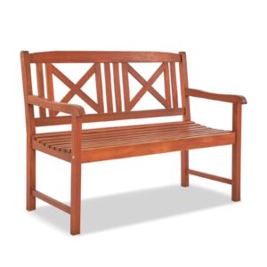 vingli 47” outdoor bench acacia wood porch bench, wooden bench outdoor for poolside balcony backyard