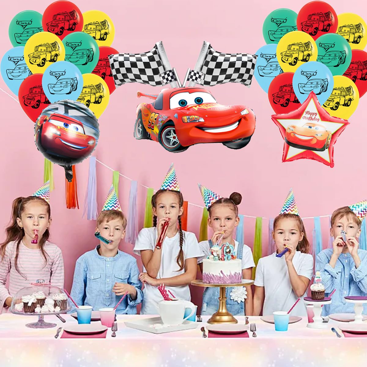 Cars Balloons, Cars Party Supplies, Cars Birthday Decorations for Boys and Girls