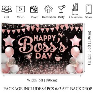 Boss Day Decorations Happy Boss Day Backdrop Boss's Day Banner Boss Lady Decor Happy Boss Day Decoration for Office