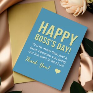 Oamiolek Boss's Day Appreciation Card, Boss Thank You Card, Happy Boss's Day Card for Boss Leader, Bring Out The Best In All Of Us